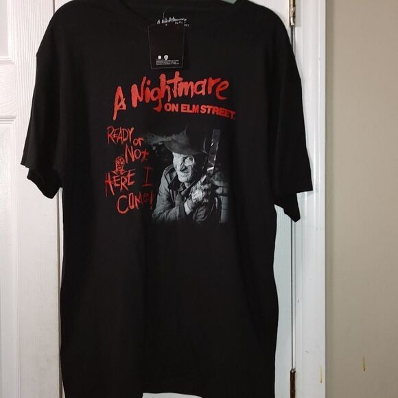 A Nightmare on Elm  Street Tshirt Ready or Not Here I Come  Sz L - Picture 1 of 4